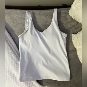 WHITE ATHLETIC TANK TOP
